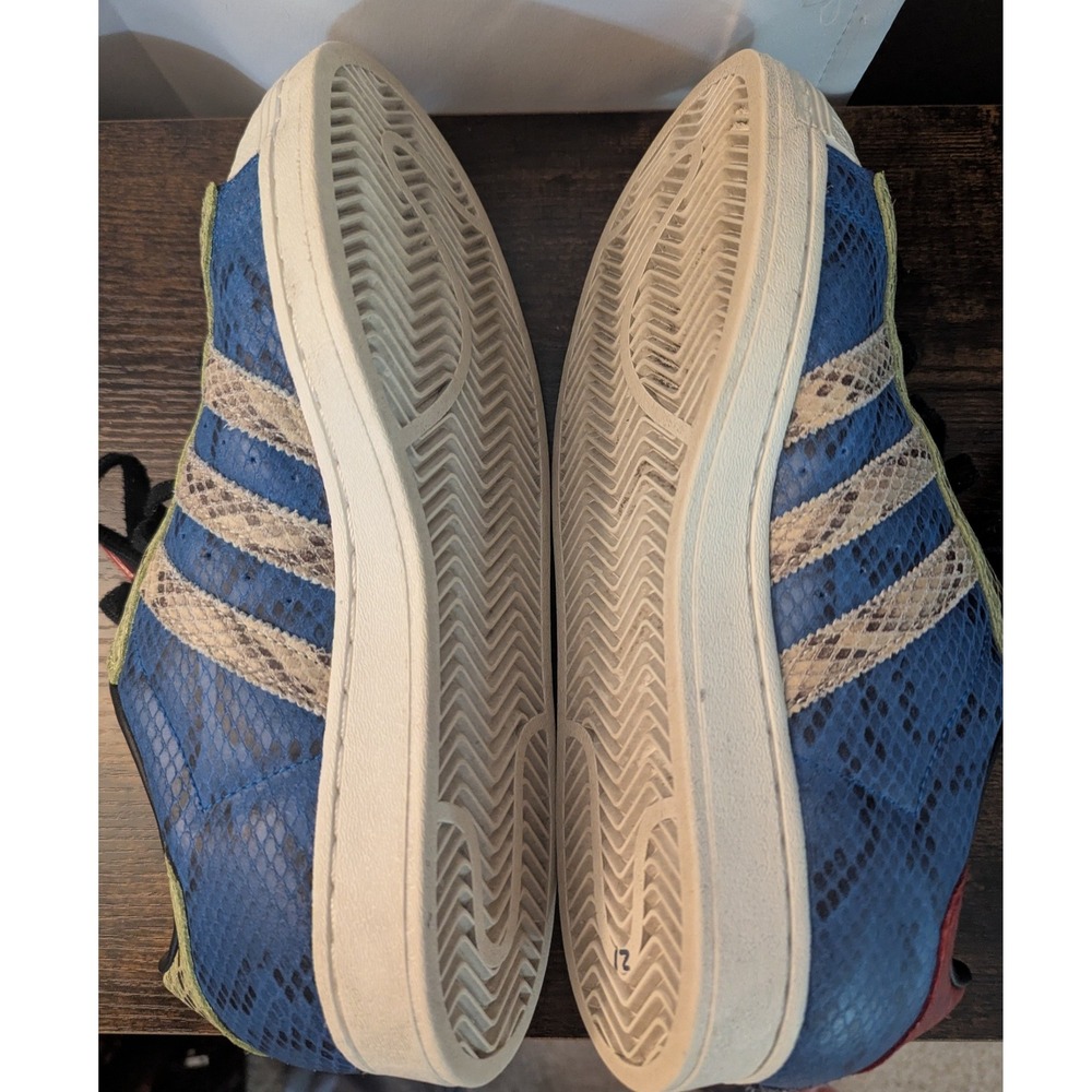 Adidas Originals Superstar Snakeskin Multi-Color Blue Red Yellow Sneakers - Picture 7 of 8